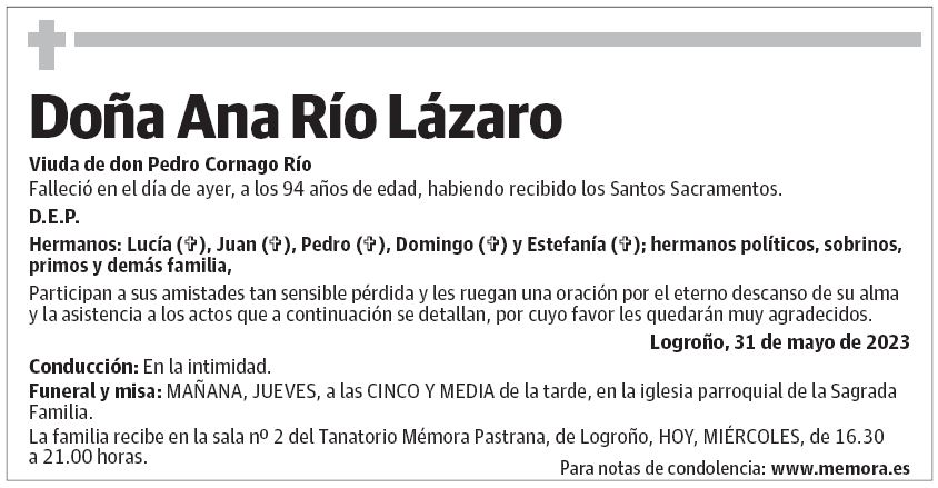Doña Ana Río Lázaro
