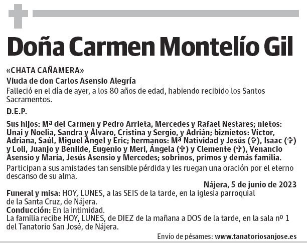 Doña Carmen Montelío Gil