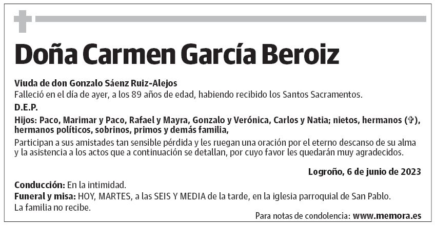 Doña Carmen García Beroiz