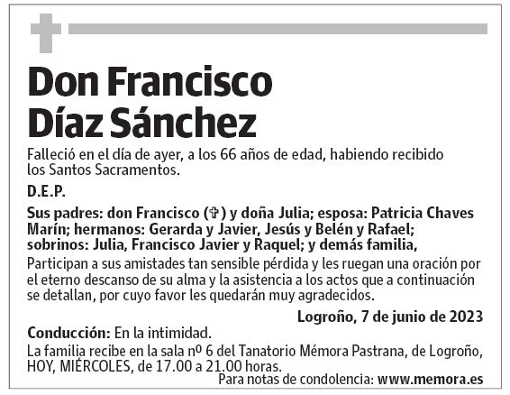 Don Francisco Díaz Sánchez