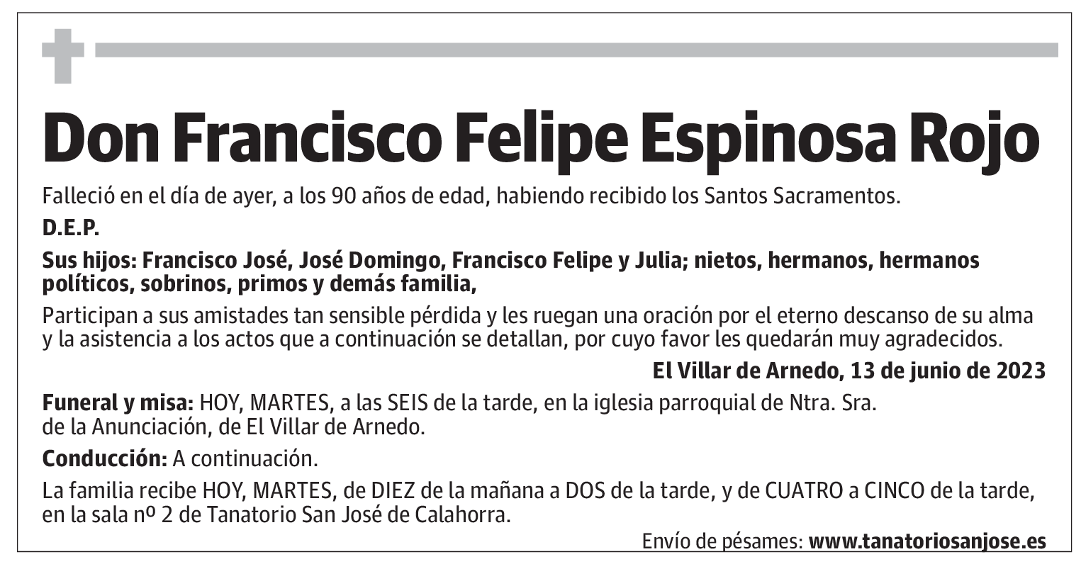 Don Francisco Felipe Espinosa Rojo