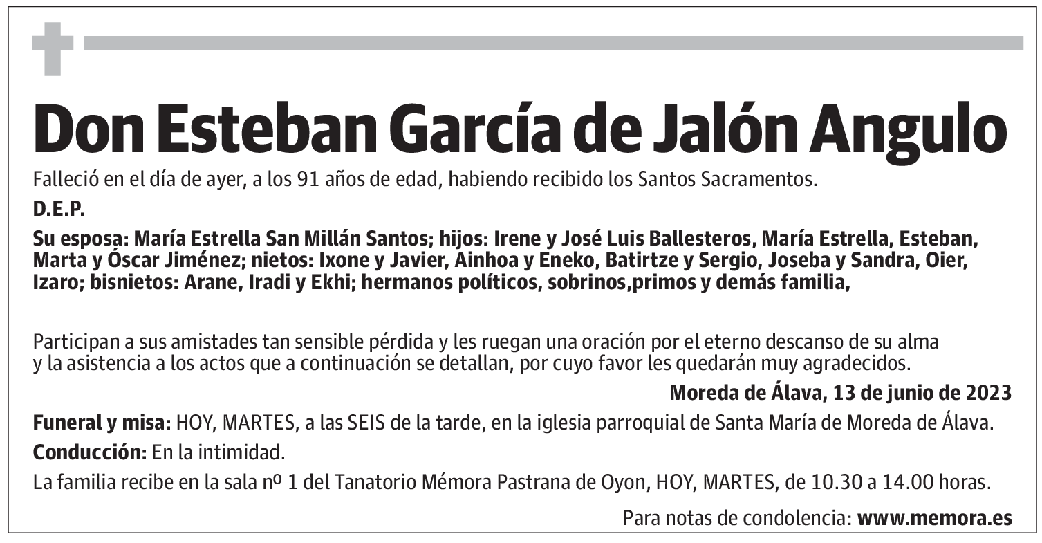 Don Esteban García de Jalón Angulo