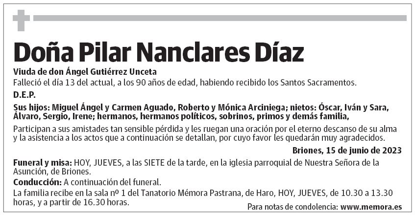 Doña Pilar Nanclares Díaz
