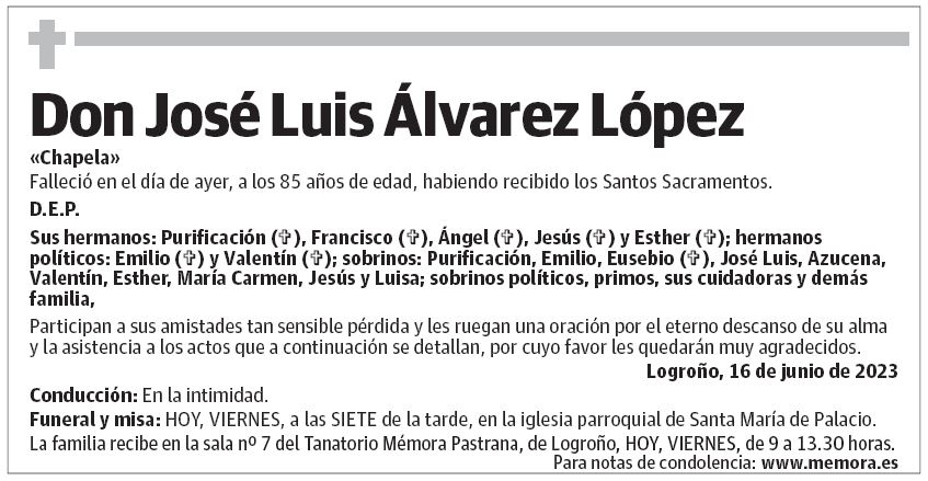 Don José Luis Álvarez López