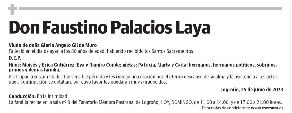 Don Faustino Palacios Laya