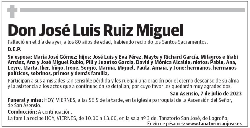 Don José Luis Ruiz Miguel
