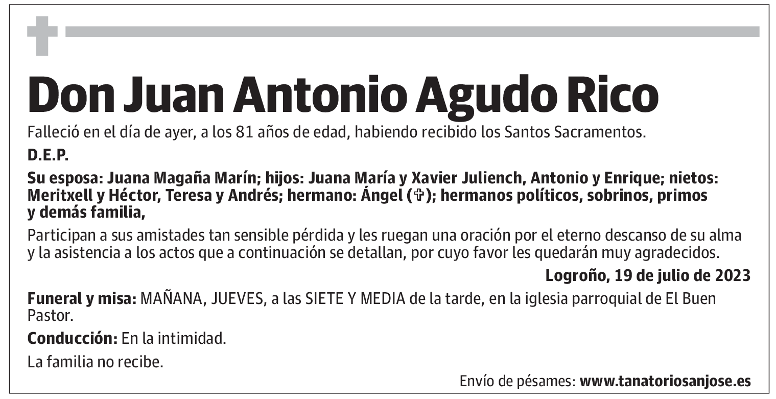 Don Juan Antonio Agudo Rico