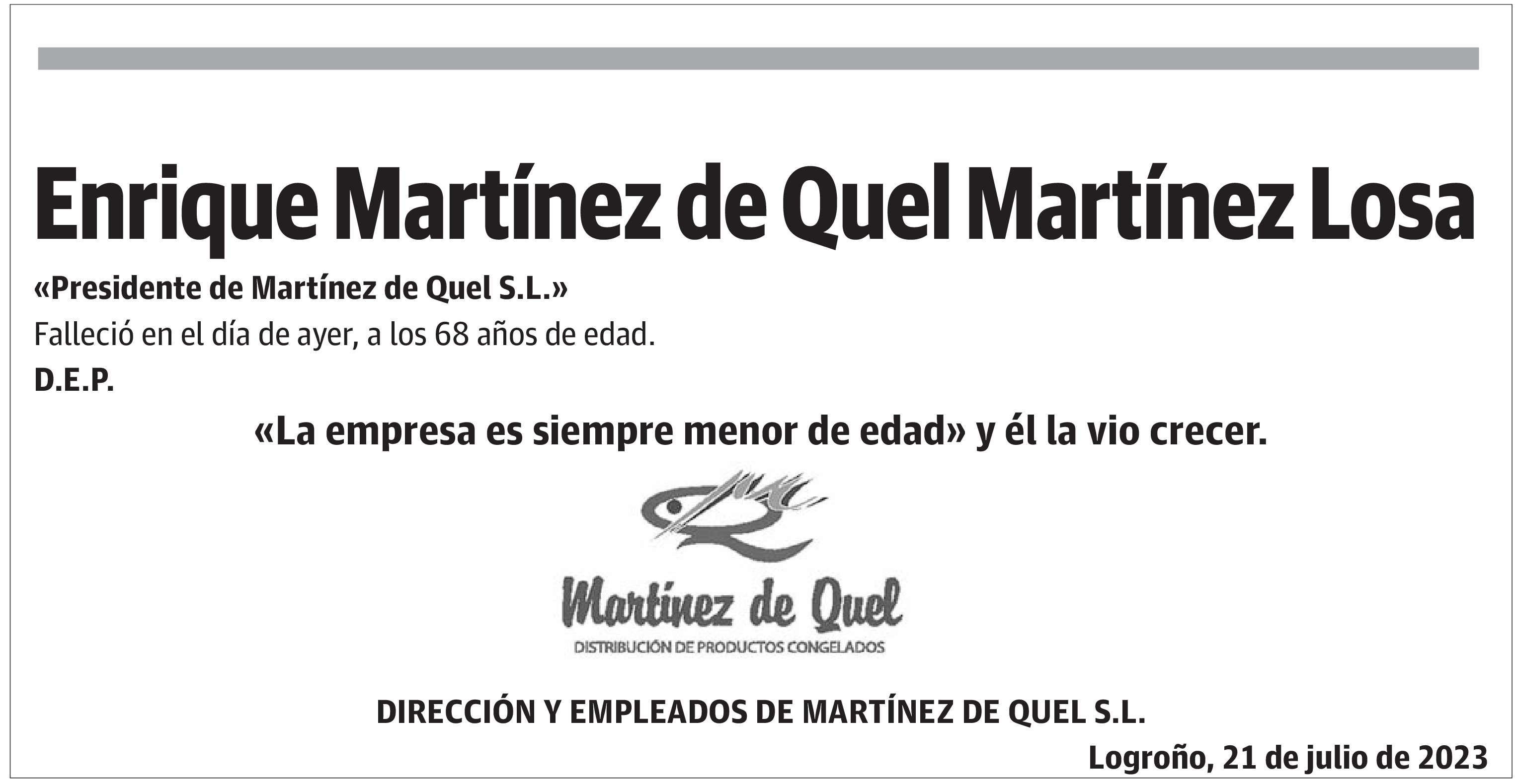 Enrique Martínez de Quel Martínez Losa