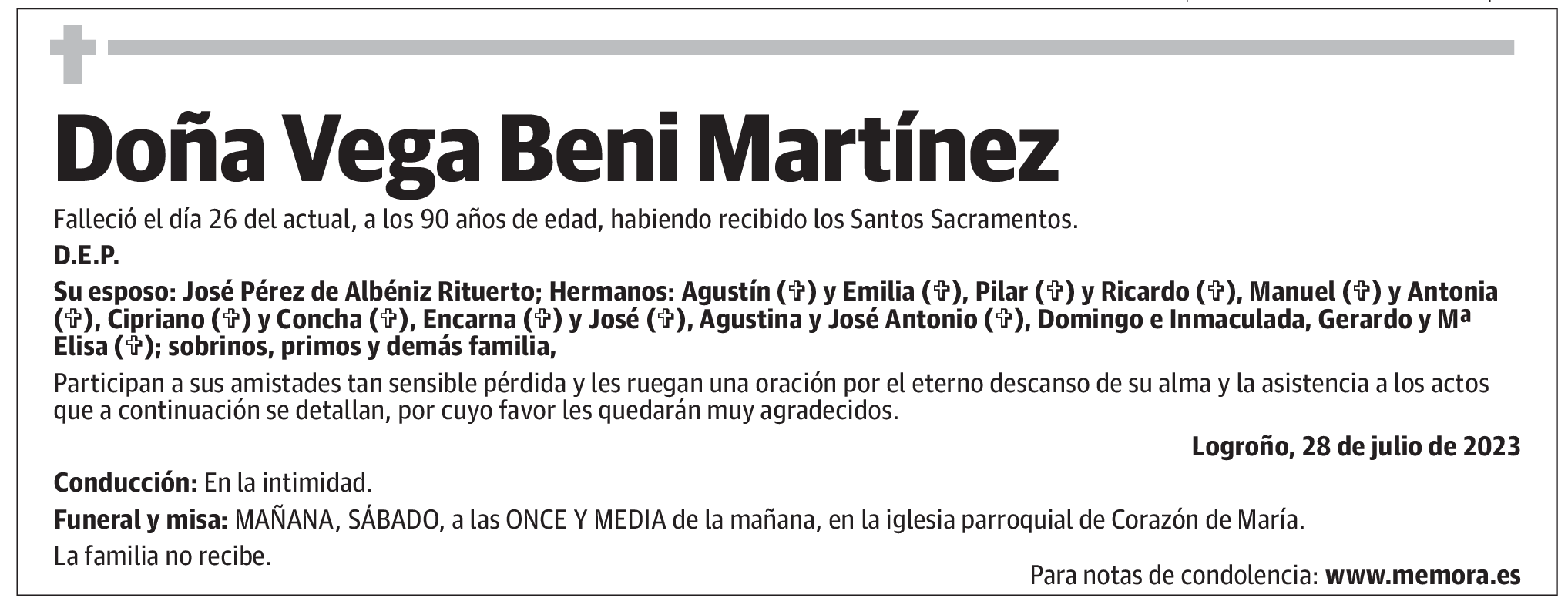 Doña Vega Beni Martínez