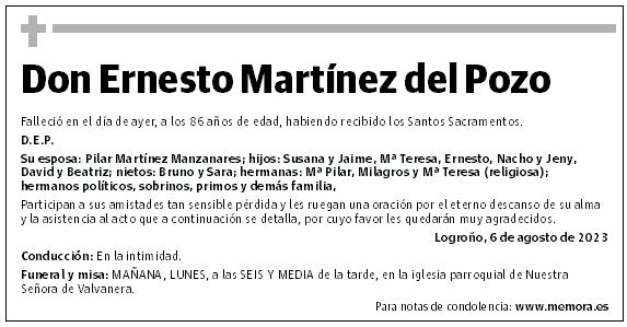 Don Ernesto Martínez del Pozo