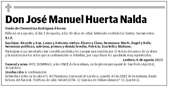 Don José Manuel Huerta Nalda