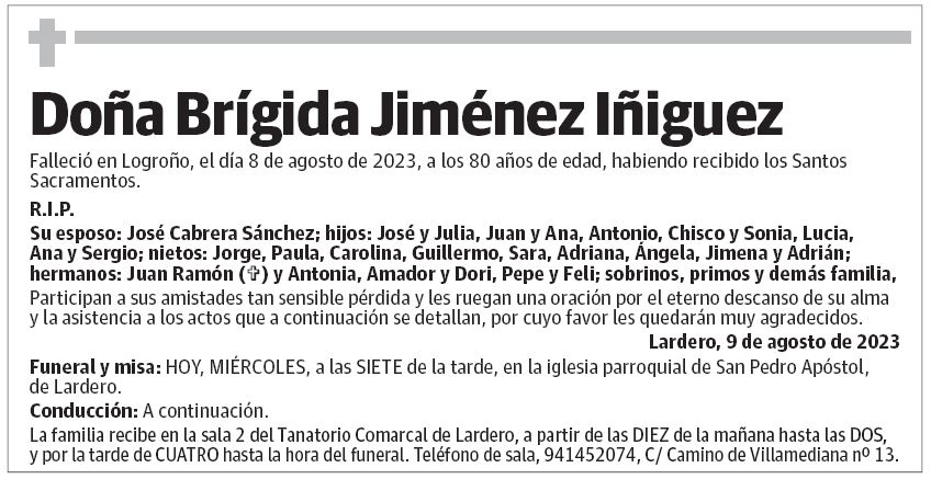 Doña Brígida Jiménez Iñiguez