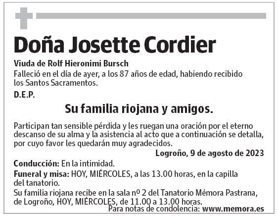 Doña Josette Cordier