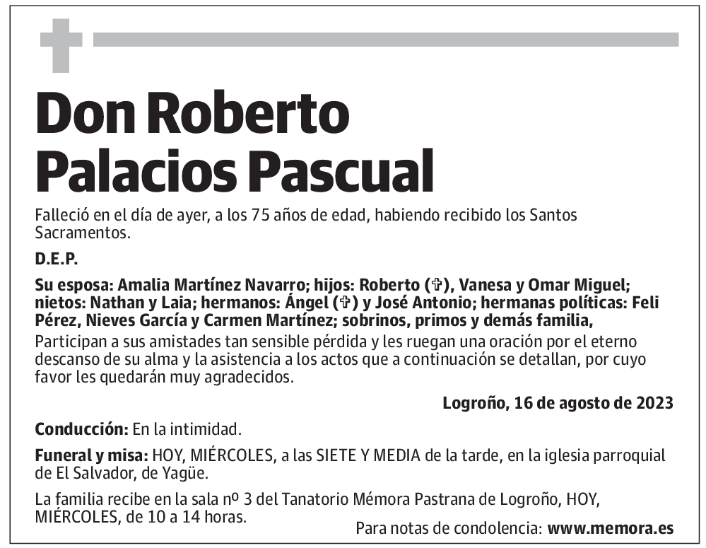 Don Roberto Palacios Pascual