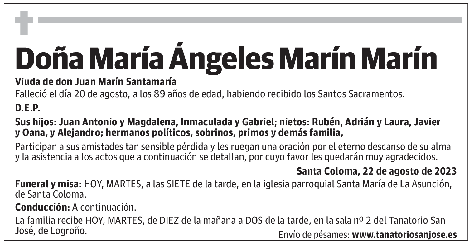 Doña María Ángeles Marín Marín