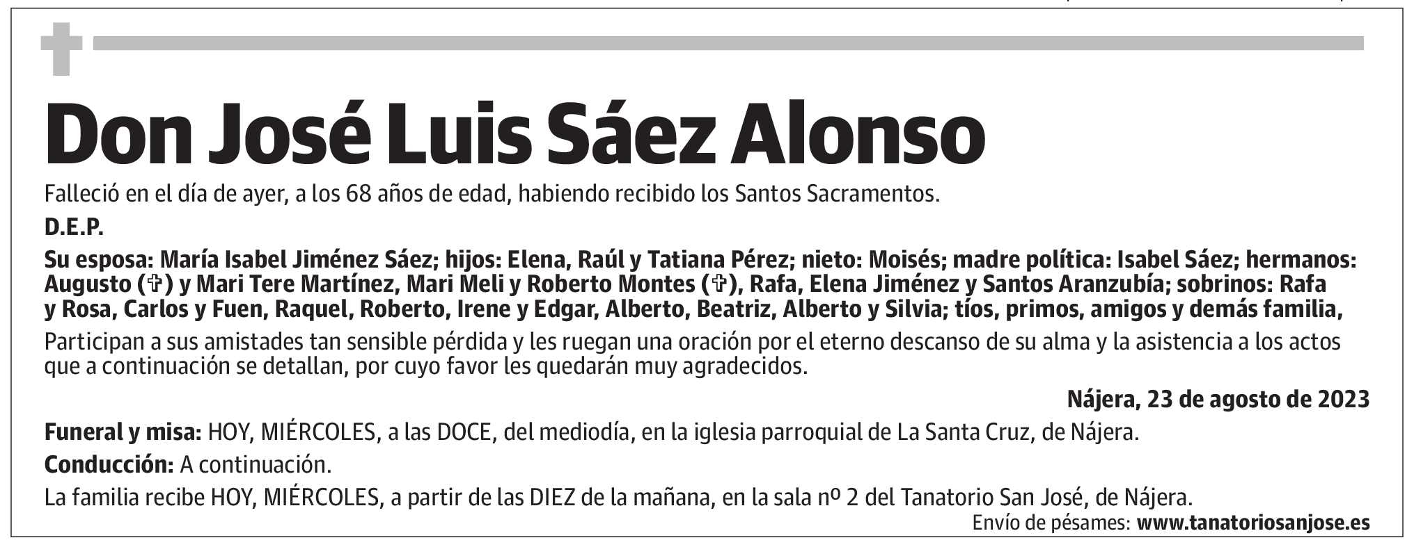 Don José Luis Sáez Alonso