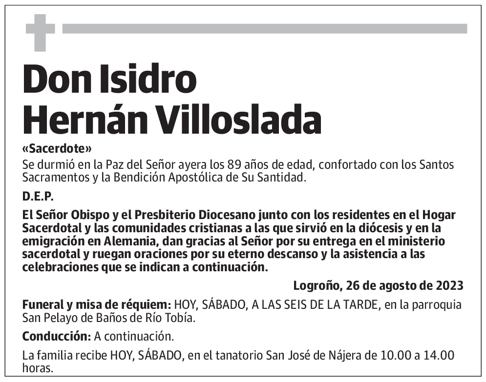 Don Isidro Hernán Villoslada