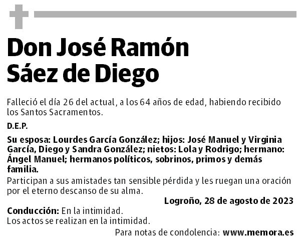 Don José Ramón Sáez de Diego