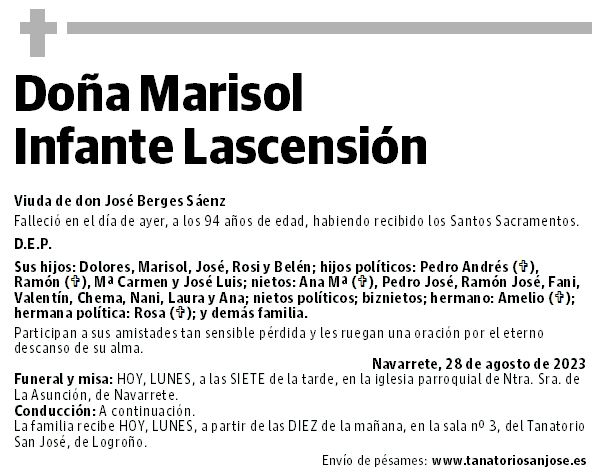 Doña Marisol  Infante Lascensión