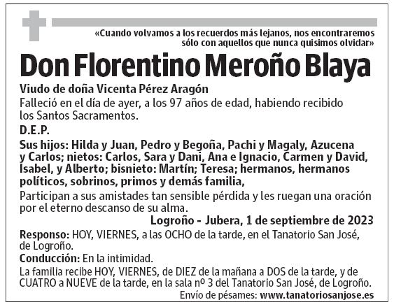 Don Florentino Meroño Blaya