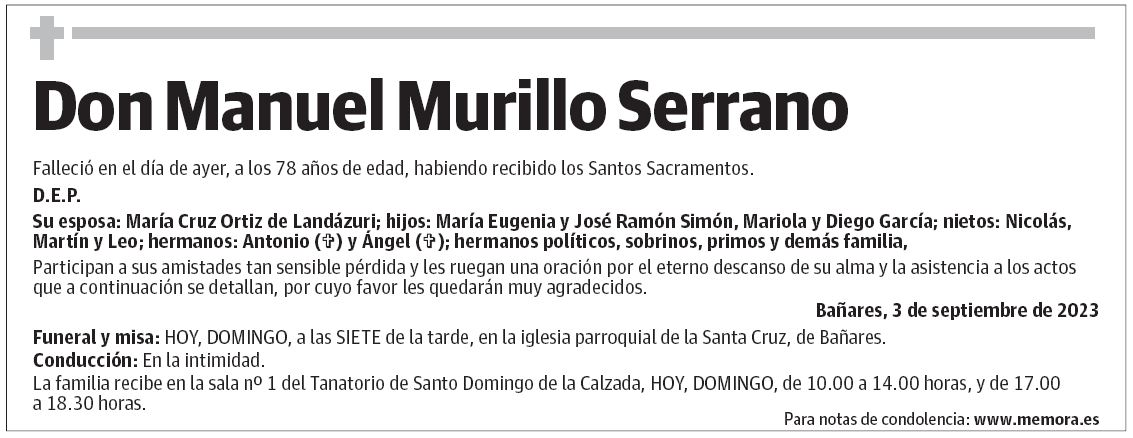 Don Manuel Murillo Serrano