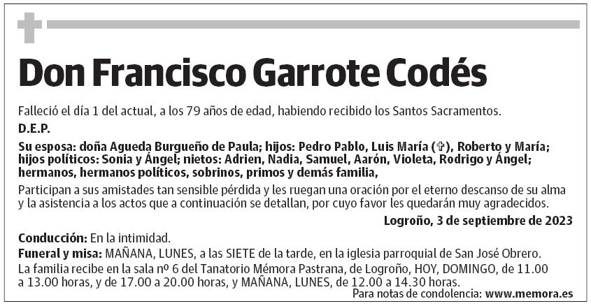 Don Francisco Garrote Codés
