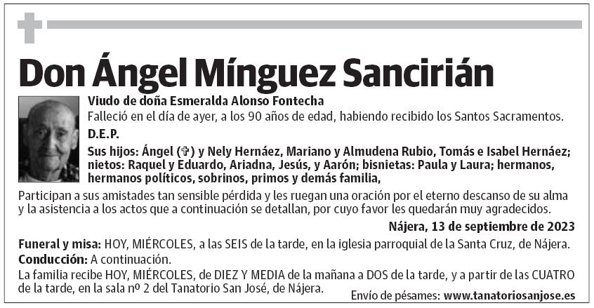Don Ángel Mínguez Sancirián