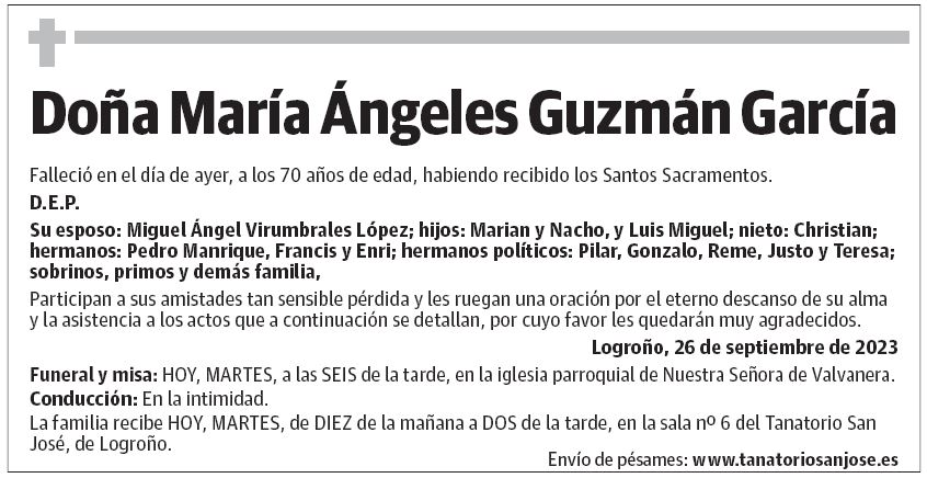 Doña María Ángeles Guzmán García