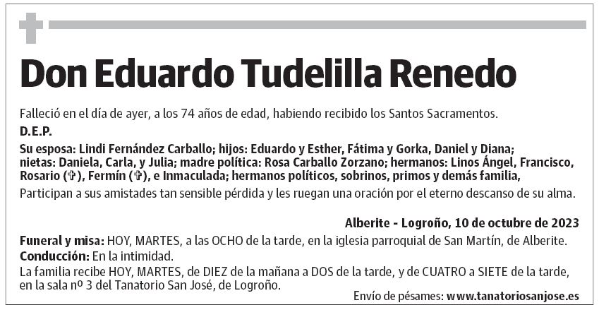 Don Eduardo Tudelilla Renedo
