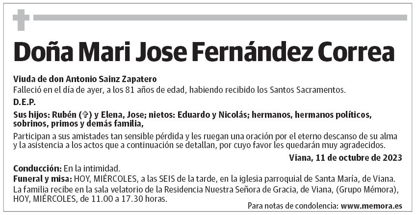 Doña Mari Jose Fernández Correa
