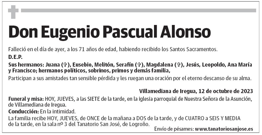Don Eugenio Pascual Alonso