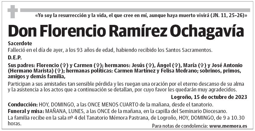 Don Florencio Ramírez Ochagavía