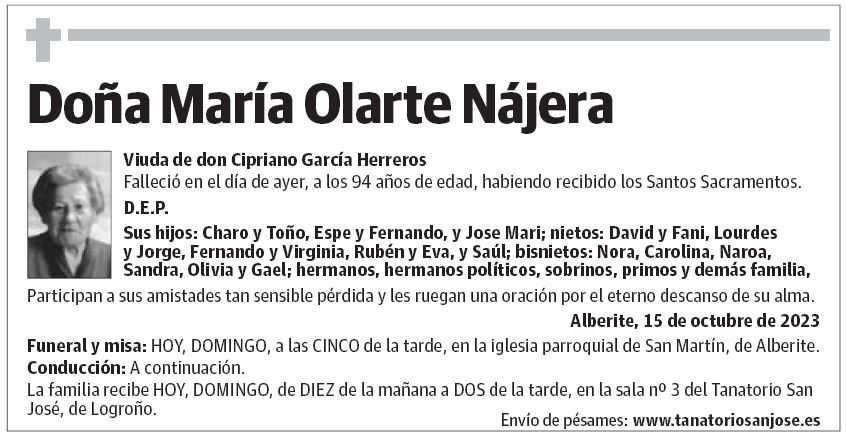 Doña María Olarte Nájera
