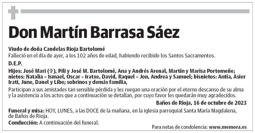 Don Martín Barrasa Sáez