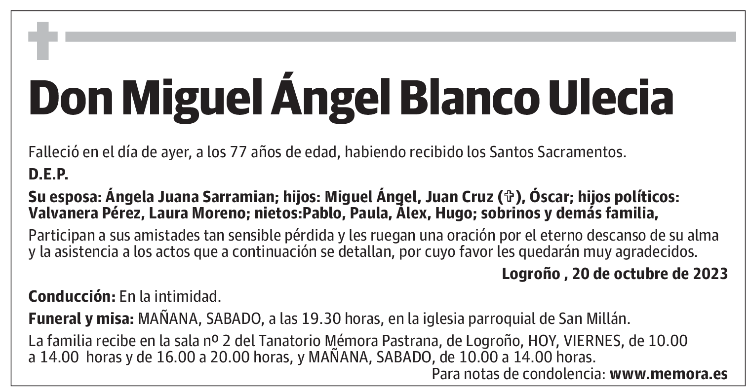 Don Miguel Ángel Blanco Ulecia