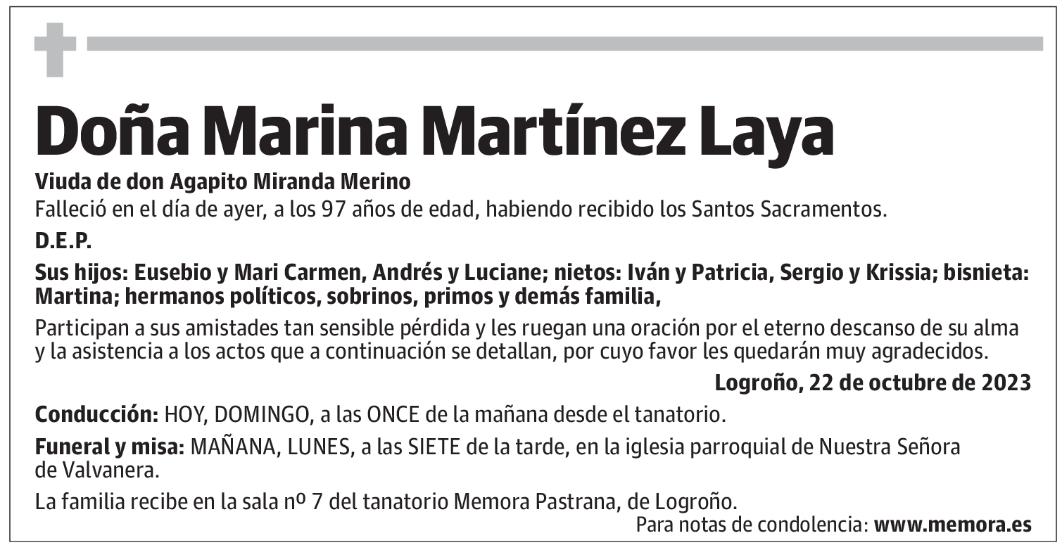 Doña Marina Martínez Laya