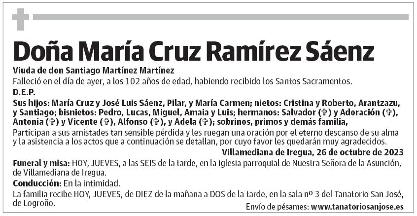 Doña María Cruz Ramírez Sáenz