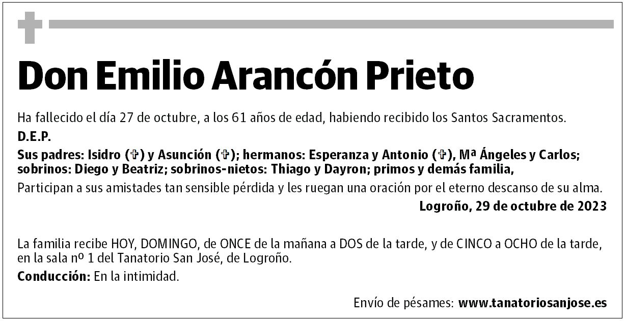 Don Emilio Arancón Prieto