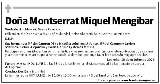 Doña Montserrat Miquel Mengibar