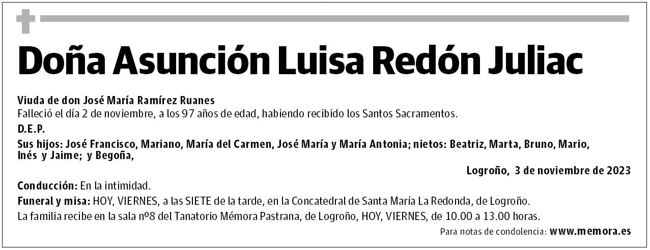 Doña Asunción Luisa Redón Juliac