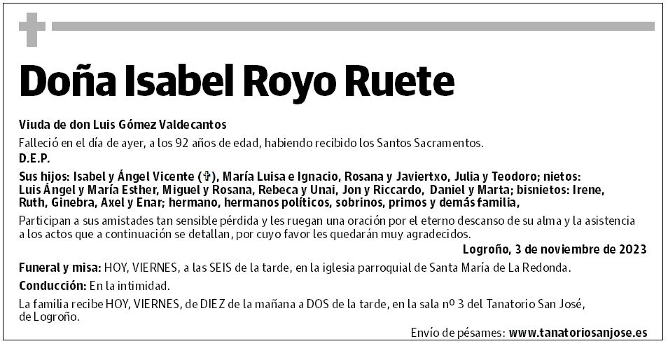 Doña Isabel Royo Ruete