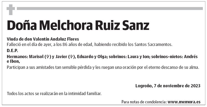 Doña Melchora Ruiz Sanz