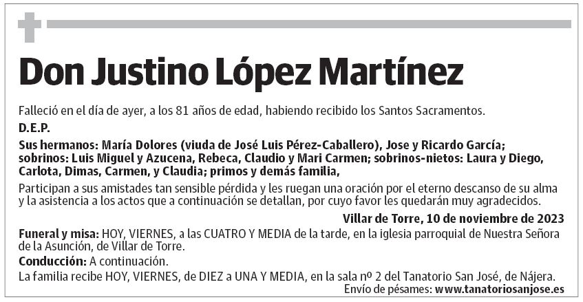 Don Justino López Martínez