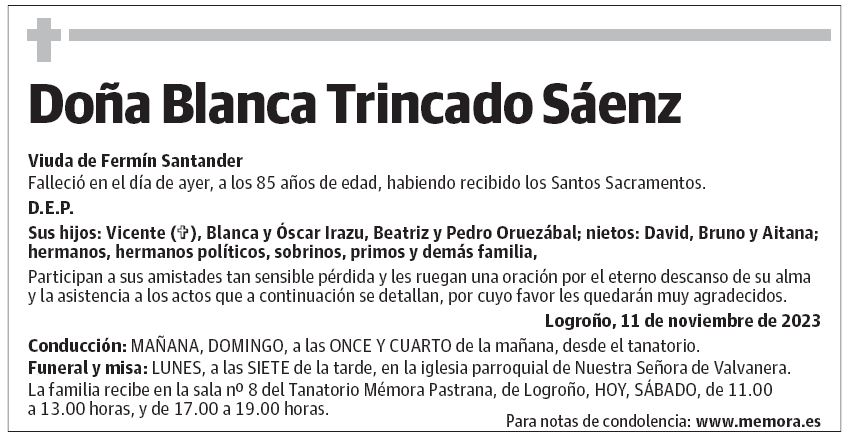 Doña Blanca Trincado Sáenz