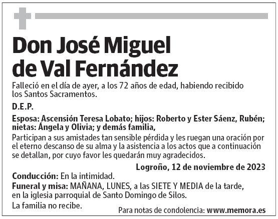 Don José Miguel de Val Fernández