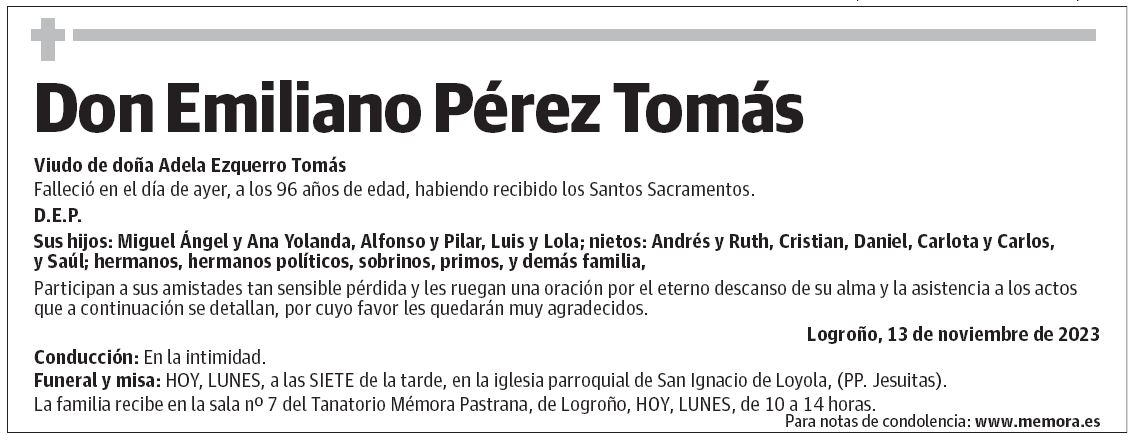 Don Emiliano Pérez Tomás