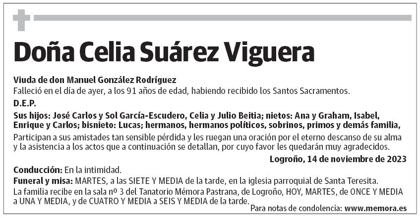 Doña Celia Suárez Viguera