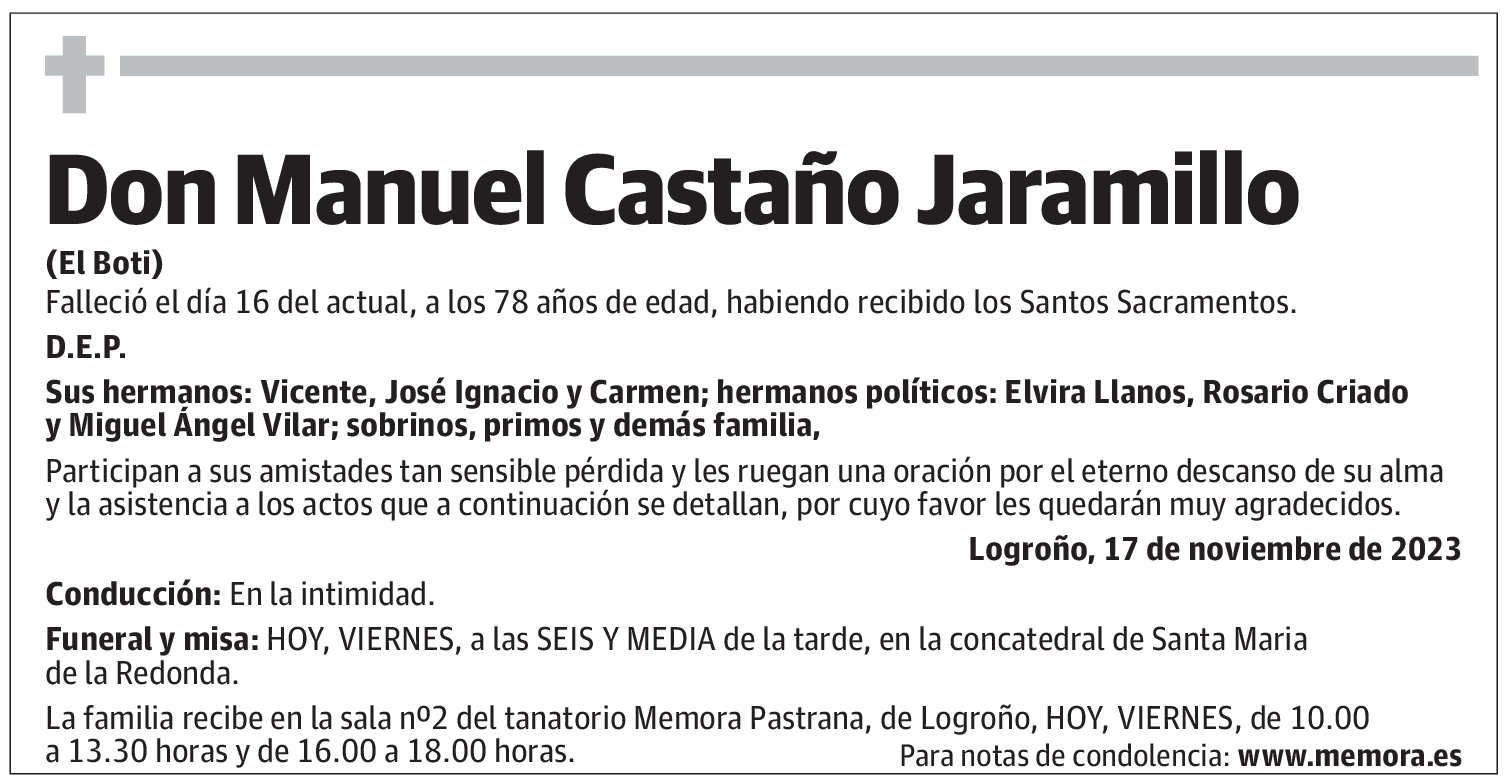 Don Manuel Castaño Jaramillo