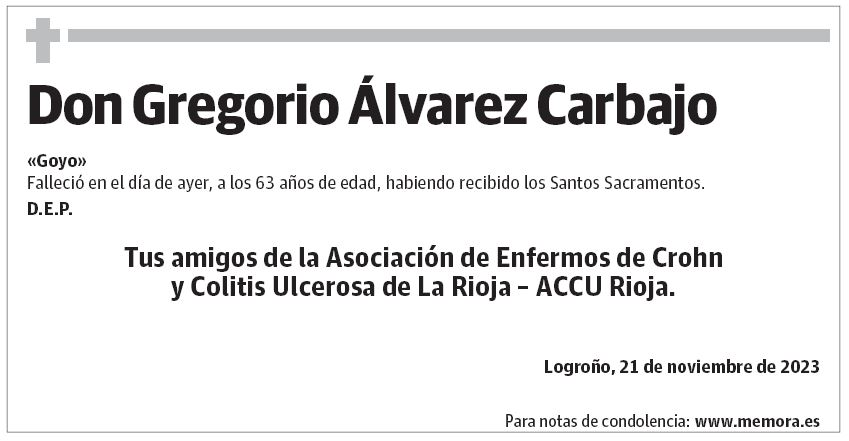 Don Gregorio Álvarez Carbajo