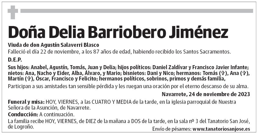 Doña Delia Barriobero Jiménez